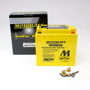 MBYZ16H Motobatt Battery - AGM 240cca Aprilia BMW Suzuki Harley Honda Kawasaki - Picture 1 of 4
