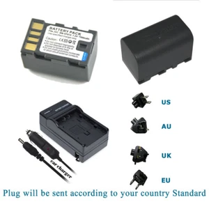 2X Battery + Charger for JVC BN-VF823U BN-VF808U BN-VF815U Everio GZ-MG330 HDD - Picture 1 of 12