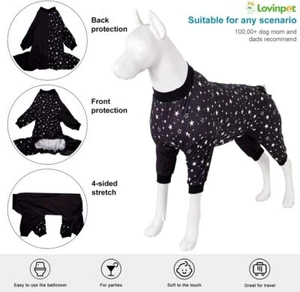 LovinPet Large Dog Jammies Strecthy Post Surgery Recovery Sweaters Pjs Clothes - Picture 1 of 6