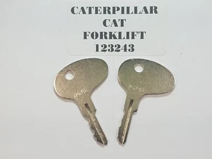 (2) Caterpillar Forklift Key, # 123243 Key Fits Caterpillar CAT Forklift Models - Picture 1 of 1