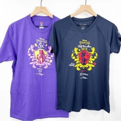 Disney runDisney Princess Marathon 5K Running Shirts Medium Champion Hanes - Image 1 of 4