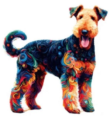 AIREDALE DOG CROSS STITCH CHART - Image 1 of 2