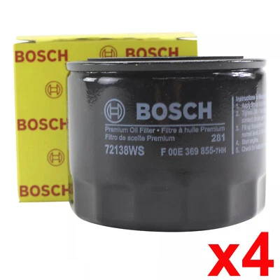 For 1981-1999 Volvo 240 242 264 740 850 940 960 C70 S70 BOSCH Oil Filter 4PCS - Image 1 of 4