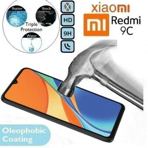100% Genuine Tempered Glass Screen Protector (&9 C NFC) For/Fits Xiaomi Redmi 9C - Picture 1 of 2