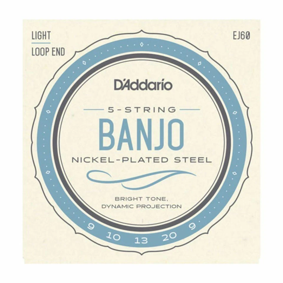 D'Addario EJ60 Nickel Plated Light Gauge 9-20 5-String Banjo Strings - Image 1 of 1