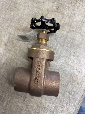 NOS Hammond #668 Brass Solder Gate 2"  Valve  200 LB WOG Outdoor NEW - Image 1 of 4