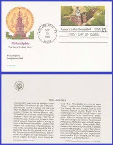 USA6 #UX135 U/A FLEETWOOD FDC Independence Hall - Picture 1 of 1