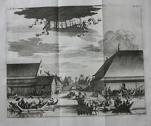 Antique print BATAVIA, JAKARTA, JAVA, INDONESIA, SLAUGHTERHOUSE, Churchill, 1744 - Picture 1 of 2