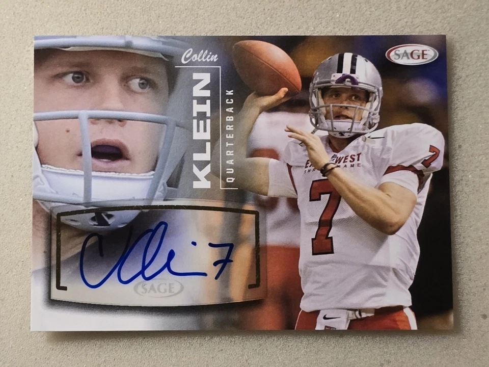 2013 Sage COLLIN KLEIN #27 Rookie RC Auto Autograph Kansas State Wildcats - Image 1 of 2