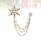 Woman Boutonniere for Men Wedding Enamel Brooches Suit Pin Chain