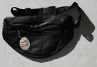 New L1 Black Leather Waist Fanny Pack Belt Bag Pouch Travel Hip Purse Unisex