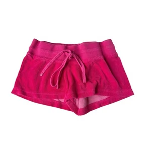 HARD TAIL FOREVER Hot Pink Low Rise Terry Shorts Girl Size Large 7-14 Athleisure - Picture 1 of 4