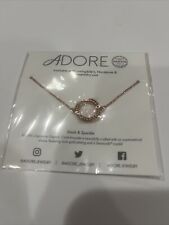 Adore Stack and Sparkle Circle Bracelet Rose Gold Plated Swarovski Crystal