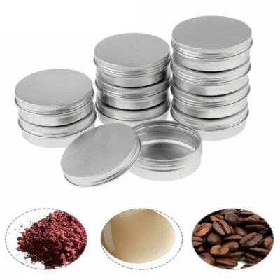 30Pcs 30ml Small Round Tin Can Metal Storage Screw Jar Balm Container+Lid AU - Image 1 of 4