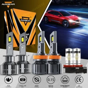 Para Ford C-Max 2013-17 AUXBEAM CANBUS LED Faro Alto/Bajo + Luces Antiniebla Combo Blanco - Imagen 1 de 12