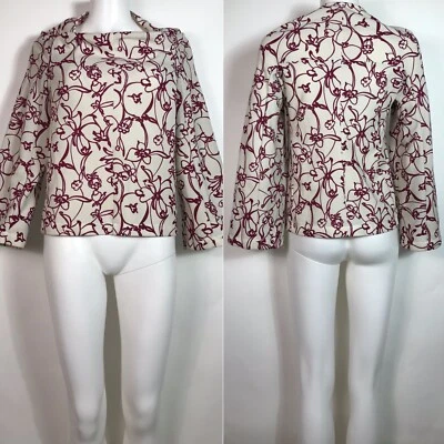 Chaqueta De Colección Comme des Garcons Tricot Estampado Vid Blanco SS1997 AD1996 S Foto 1 de 4