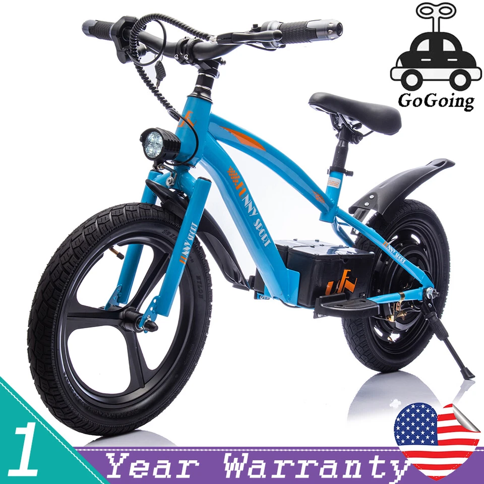 24V Kids Ride On Electric Bike 300W 12.43MPH 16" Wheels Bicycle for Kids 5-12 - Image 1 of 4