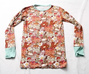The Twisted Lily Kid's Graphic Print Pajama Top JL3 Cottage Breakfast Size 9/10 - Picture 1 of 3