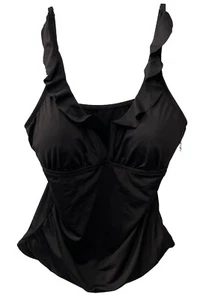 Sonnet Shores Women’s Size 16 NWT Tankini Swim Top Black Cruise Wear - Picture 1 of 11