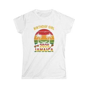 Jamaica Birthday Girl T 2025, Women's Tee, Reggae Party Shirt, Jamaican Pride - Picture 1 of 7