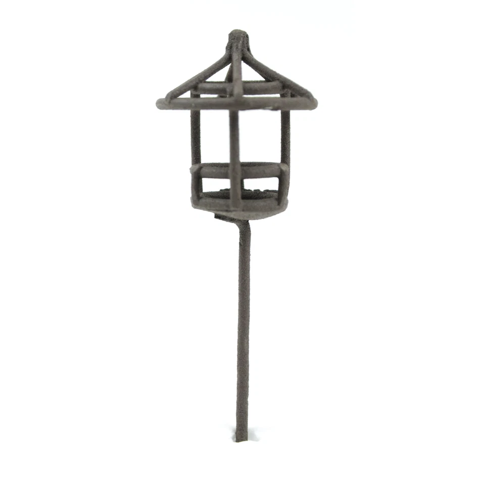 Jaula para pájaros rústica, 3" de alto x 1" de ancho - Metal - Casa de muñecas de jardín de hadas en miniatura Foto 1 de 1