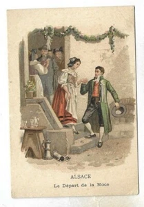 Elsass - Le depart de la noce - - Chromo C. Beriot - Trade Card - Bild 1 von 2