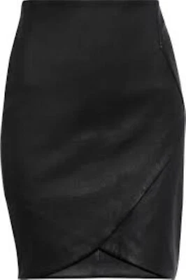 Saia lápis de couro elástico Olbers Wrap-Effect - Imagem 1 de 4