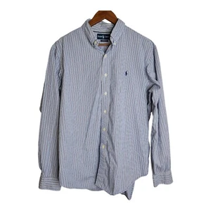 Ralph Lauren Mens Size XL Blue Striped Classic Fit Long Sleeve Button Down Shirt - Picture 1 of 13