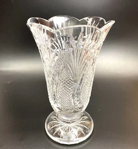Waterford Crystal SEAHORSE 2001 Classic Collection Footed Vase 10" Ireland - Picture 1 of 10