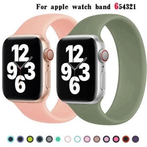 iWatch Band Solo Bracelet Loop Elastic Strap for Apple Watch 7 6 5 4 3 2 SE - Bild 1 von 31