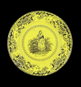18th Century Canary yellow plate creil et montereau - Picture 1 of 5