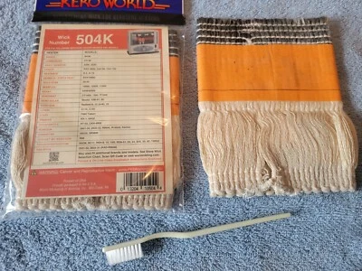 KEROSUN RADIANT 8, 10, 22 KEROSENE HEATER WICK, WICK CLEANING BRUSH & WICK GUIDE - Image 1 of 4