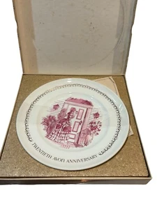 Vintage TWENTIETH AVON ANNIVERSARY PLATE The First Avon Lady in Box Collector - Picture 1 of 6
