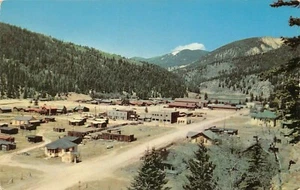 Approaching Red River Nestled Mountain Town View Red River,NM Vtg 1956 Postcard - Picture 1 of 2