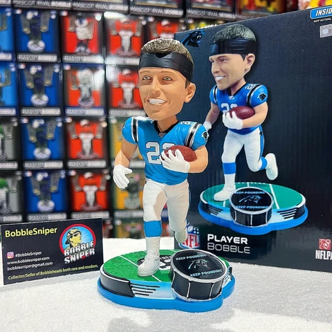 CHRISTIAN MCCAFFREY Carolina Panthers "Keep Pounding" Exclusive NFL Bobblehead Cover