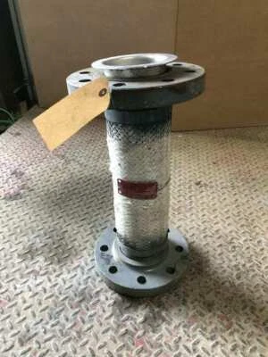 Manguera flexible de acero inoxidable trenzada con brida de 4" X 20" 375 PSI Foto 1 de 4