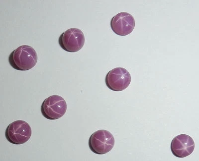 Opaque Star Ruby Round 4x4 mm Cabochon 6 Rayed Lab-created Stone 20 pieces Lot - Image 1 of 4