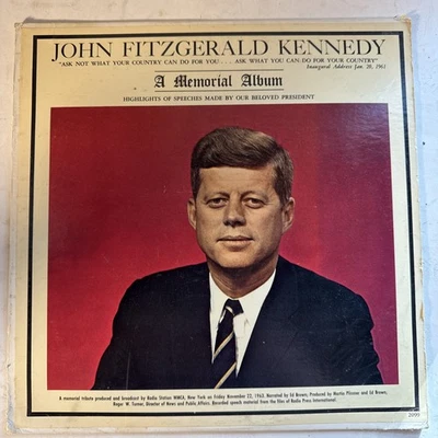 JFK - John Fitzgerald Kennedy - A Memorial Album 1963 LP 2099 Foto 1 de 4