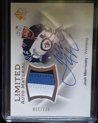 2021-22 UD SP AUTHENTIC LIMITED AUTO MATERIAL PATCH JOSH MORRISSEY #/100 - Image 1 of 2
