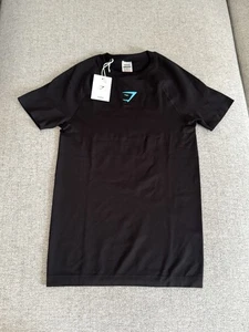 **ECHT** Gymshark Onyx 5.0 Seamless T-Shirt schwarz/onyxblau - Small - Bild 1 von 3