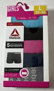 Reebok Seamless Boyshorts -5 pack-Stretch-Girl's Size Large (12-14) NEW - Picture 1 of 3