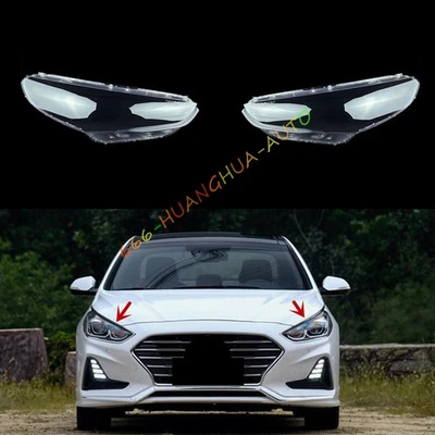 Both Side Headlight Replace Lens Cover + Sealant For Hyundai Sonata 2018-2019 - Image 1 of 4