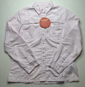 New LL BEAN Tropicwear Shirt UPF 50 Pink Button Long Sleeve Vented Size Small S - Picture 1 of 7