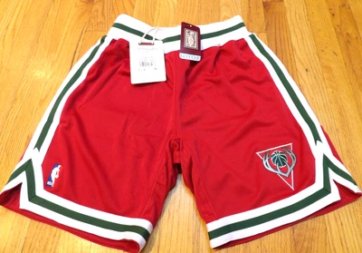 MITCHELL & NESS NBA AUTHENTIC HWC MILWAUKEE BUCKS 14-15 SHORTS SIZE S 36 $125 - Image 1 of 4