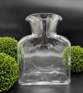 Vtg Richard Blenko Signature Handcrafted Double Spout Water Pitcher Art Glass - Picture 1 of 8