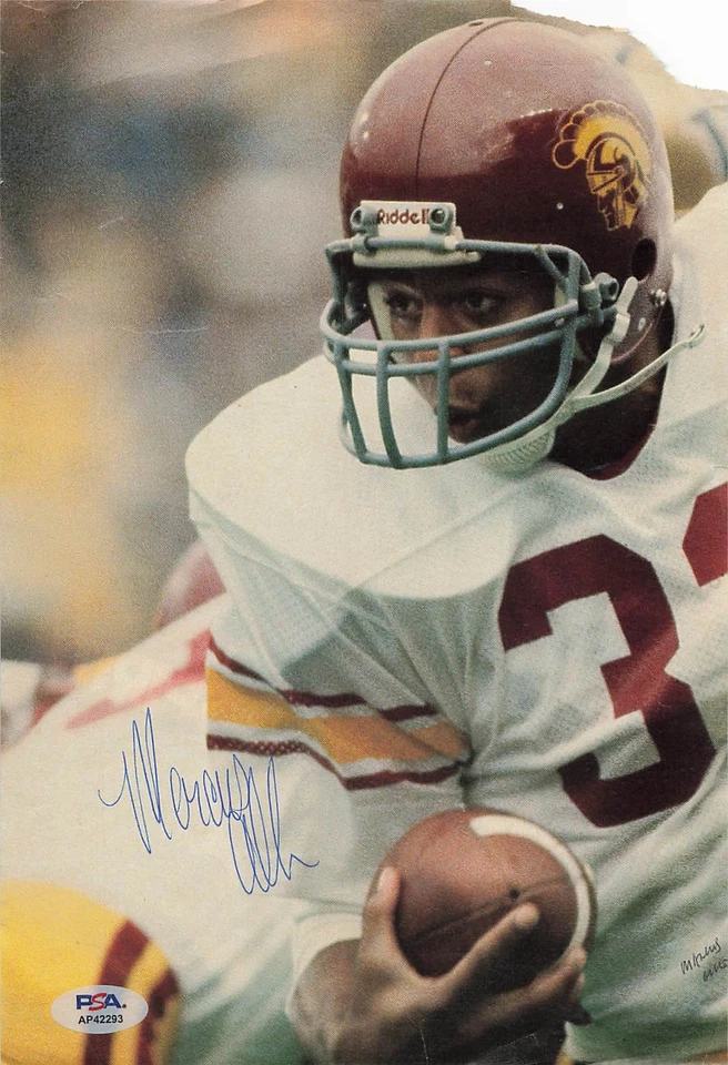 Página de revista firmada por Marcus Allen Trojans autógrafo PSA/DNA AP42293 Foto 1 de 1