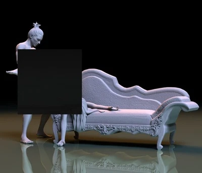 Happy Hour Full Resin Figure Model Kit 1/24 Scale Unassembled Unpainted Toy - Image 1 of 2