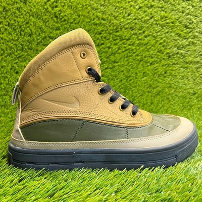 Nike Woodside 2 Alto GS Niños Talla 7Y Marrón Verde Atlético Senderismo Botas Zapatos Foto 1 de 4