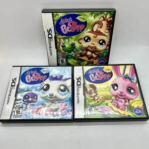 Lot Of 3 Littlest Pet Shop Nintendo DS Games CIB Jungle Winter Garden Tested - Picture 1 of 19