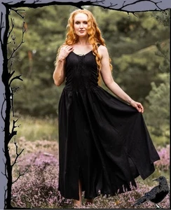 Vestido de tirantes de verano medieval Shantai @ oferta especial Leonardo Carbone individual - Imagen 1 de 2